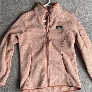 L.L. Bean Women's Heathered Dusty Pink Full-Zip Utility Jacket